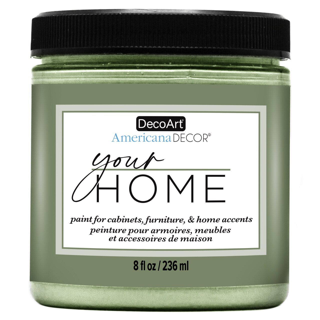 DecoArt Americana Decor All-in-One Furniture & Cabinet Paint, 8oz – No Primer Needed, Adheres to Tile, Laminate & Glossy Surfaces, Satin Finish